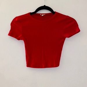 red crop top